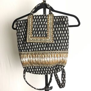 Vera Bradley Zebra Drawstring Backpack NWOT